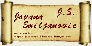 Jovana Smiljanović vizit kartica